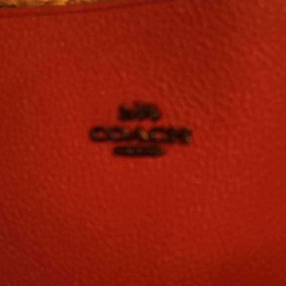 Coach Pink and Tan Tote Bag with Structured Design - Picture 2 of 12